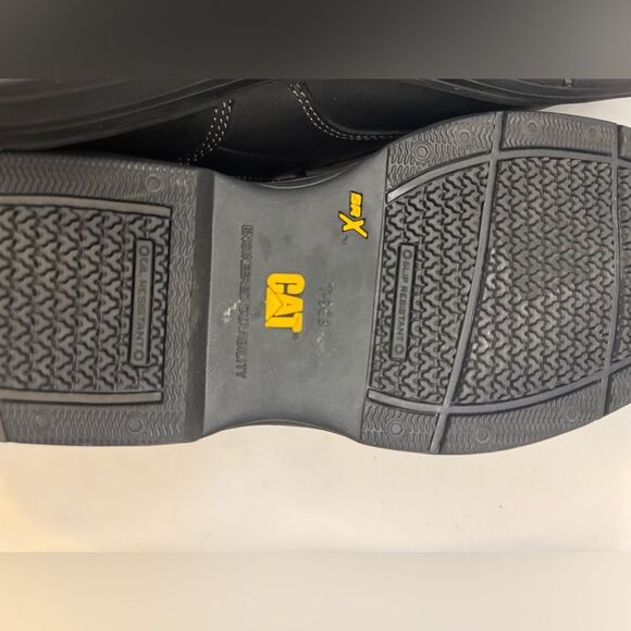 CAT Caterpillar Oversee Steel Toed Construction Work Shoes Men’s Size 12 Black - Picture 9 of 11